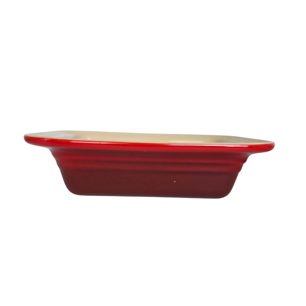 Le Creuset Cerise Red Stoneware Loaf Meatloaf Bread Baking Pan
